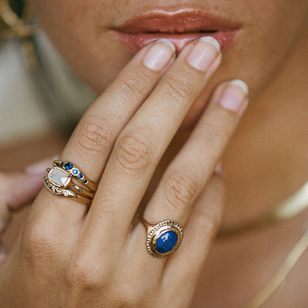 Cleo Lapis Amulet Ring