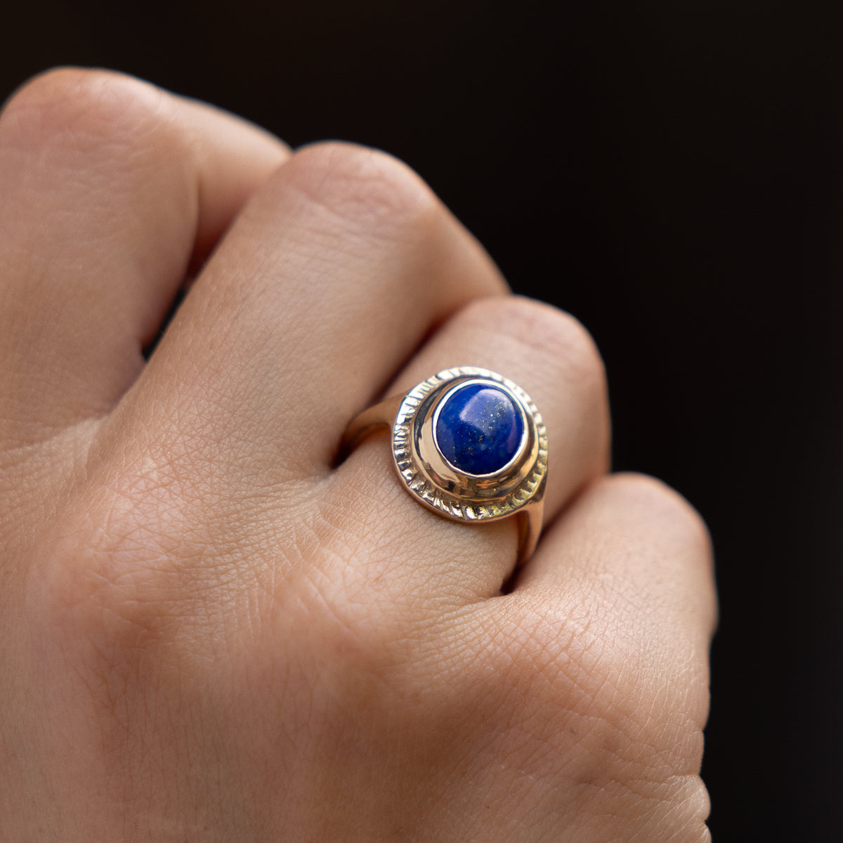 Cleo Lapis Amulet Ring