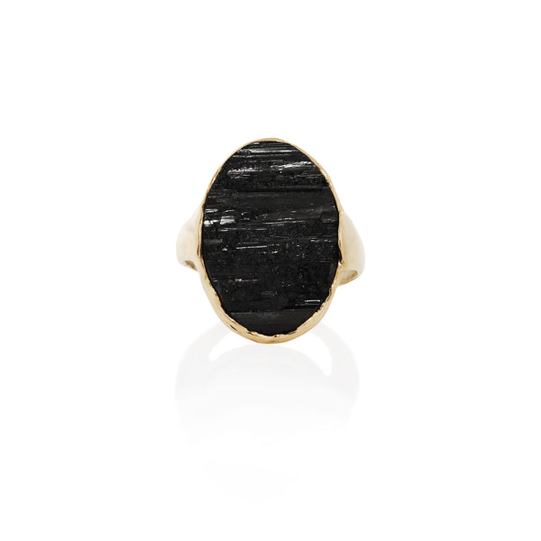 Black Tourmaline Amulet Ring X