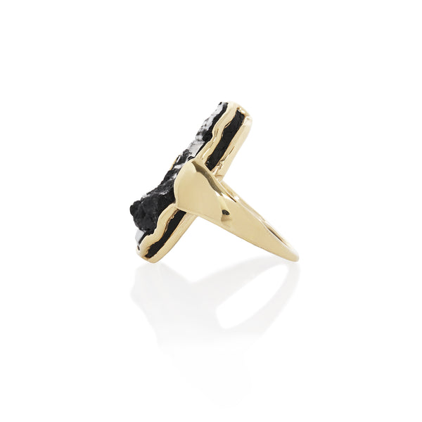 Black Tourmaline Amulet Ring X